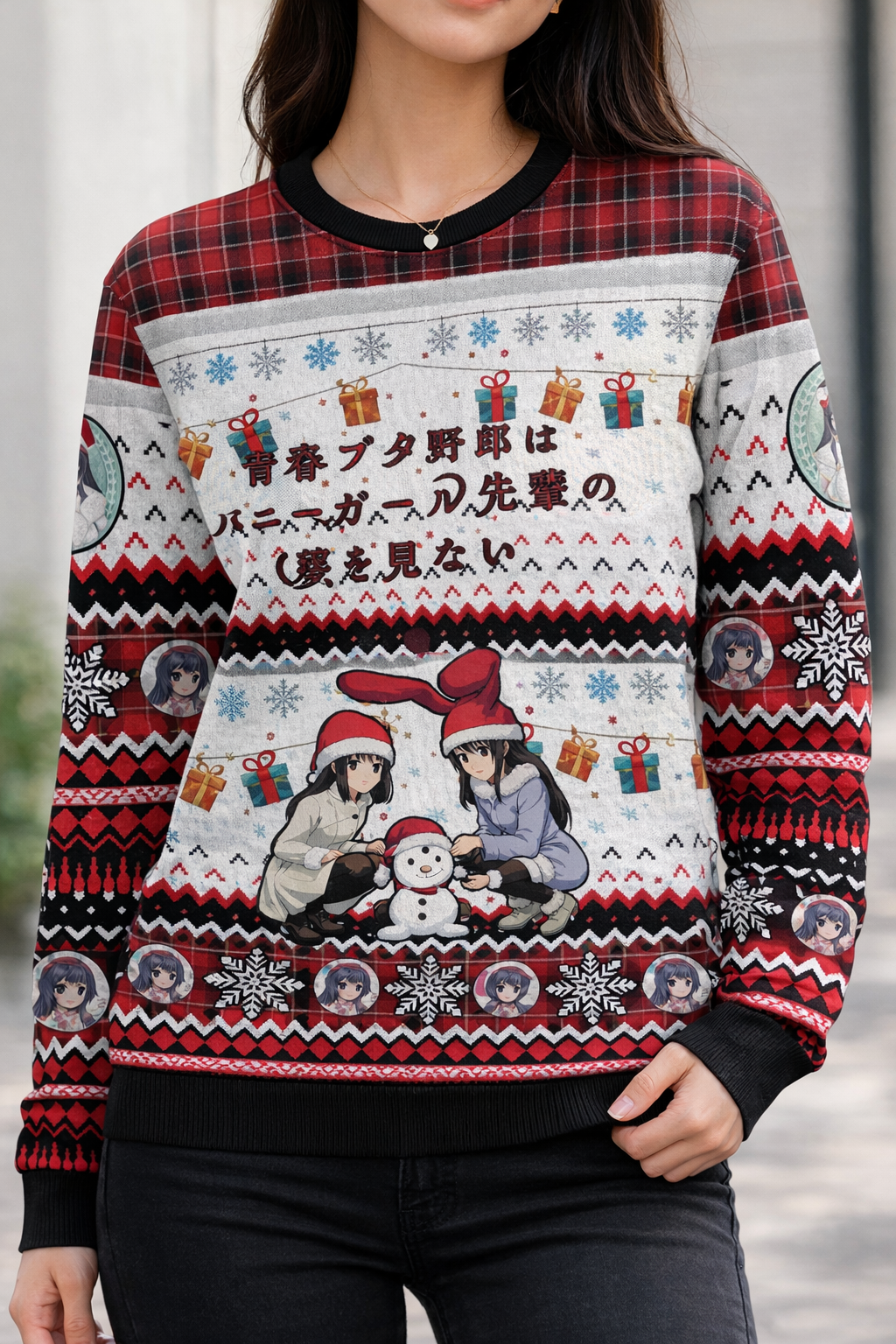 25-26 New Anime Bunny Girl Christmas Sweater