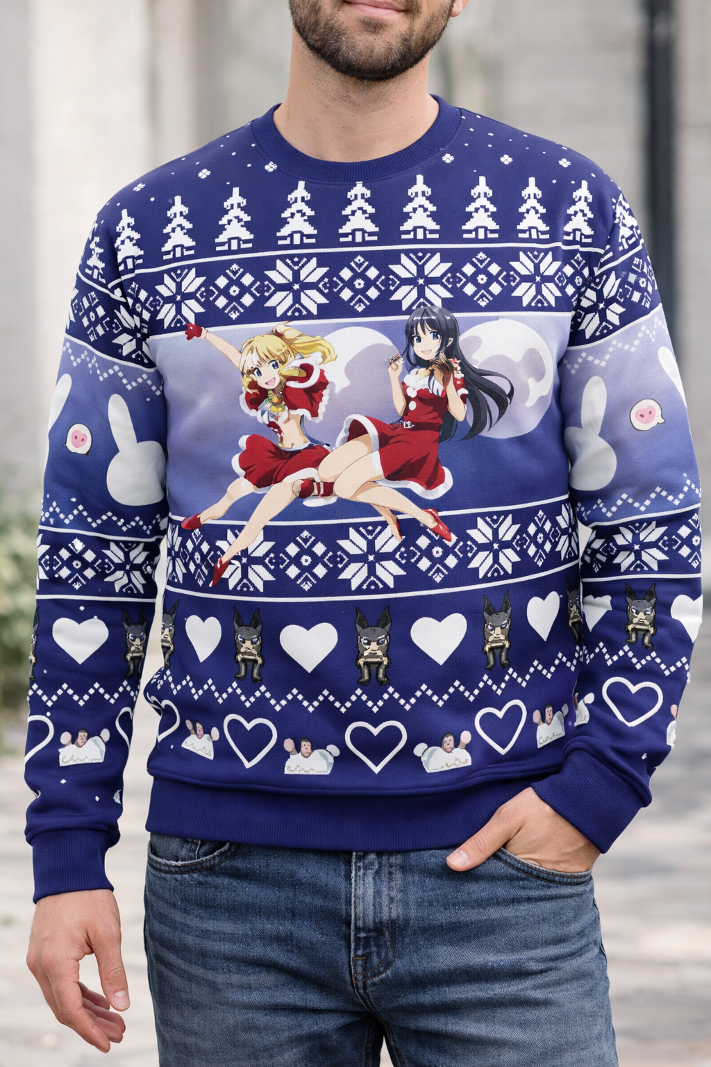 25-26 New Anime Bunny Girl Christmas Sweater