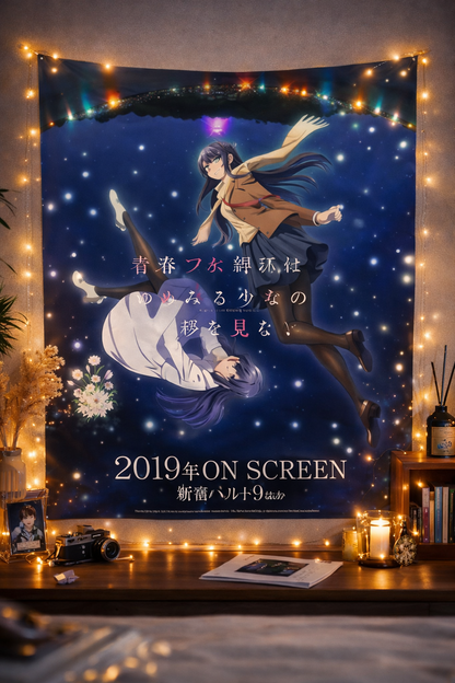 Bunny Girl Senpai Tapestry – Anime Wall Art for Bedroom & Living Space