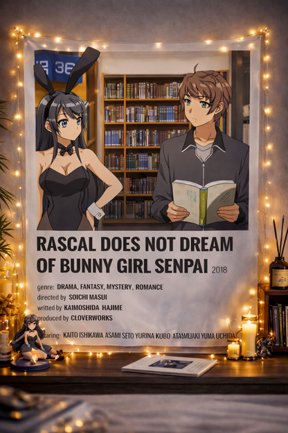 Bunny Girl Senpai Tapestry – Anime Wall Art for Bedroom & Living Space