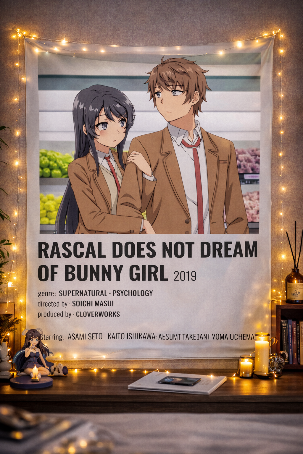 Bunny Girl Senpai Tapestry – Anime Wall Art for Bedroom & Living Space