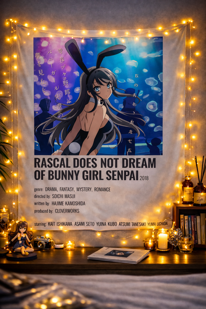 Bunny Girl Senpai Tapestry – Anime Wall Art for Bedroom & Living Space