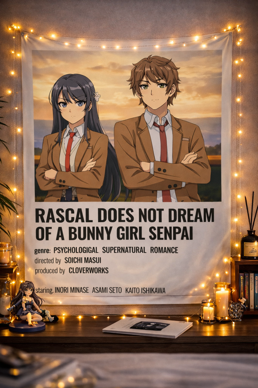 Bunny Girl Senpai Tapestry – Anime Wall Art for Bedroom & Living Space